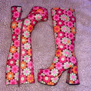 Sugar Thrillz Groove With Me Knee High Boots